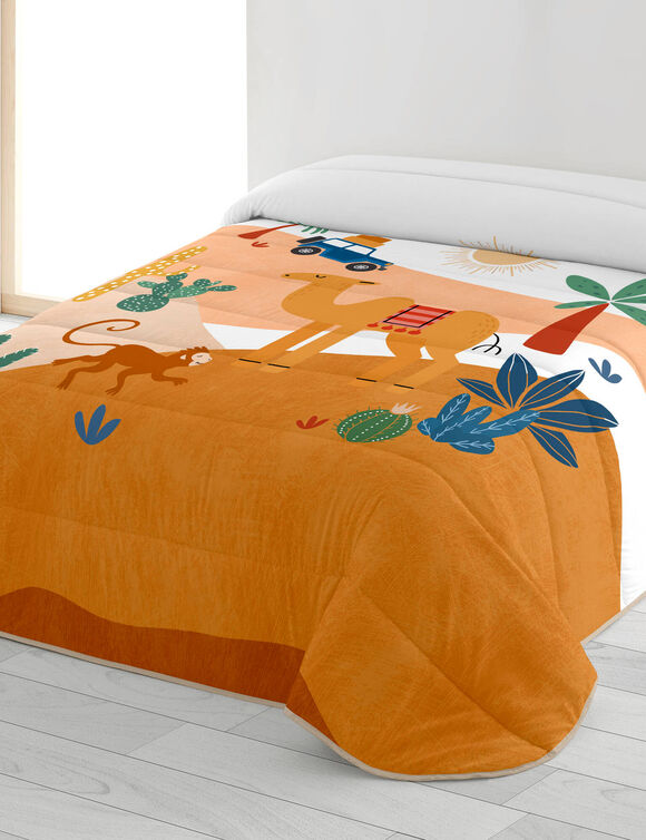 Couette microfibre enfant désert 200 g/m² (blanc / orange) Couette microfibre enfant désert 200 g/m² (blanc / orange)